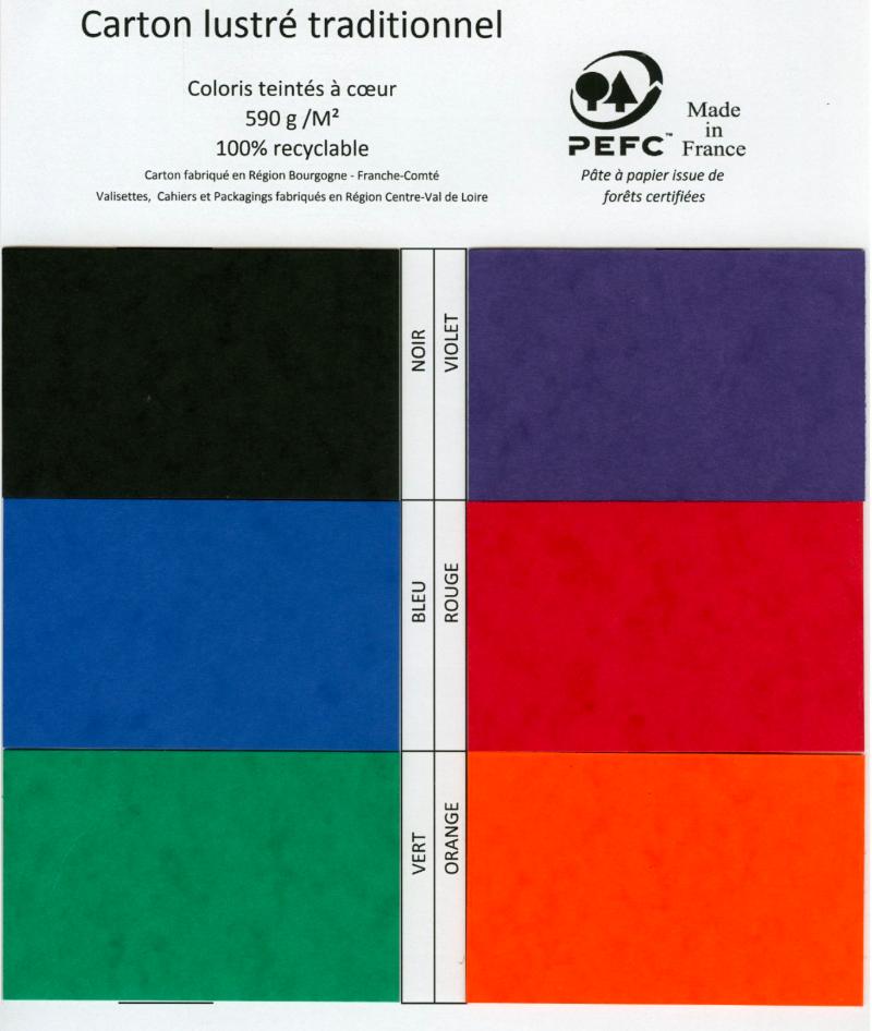 Nuancier carton lustré objets publicitaires Le Cadeau Français