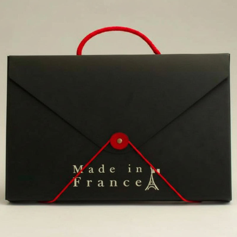 Valisette range-documents A4 en carton lustrée PEFC personnalisée