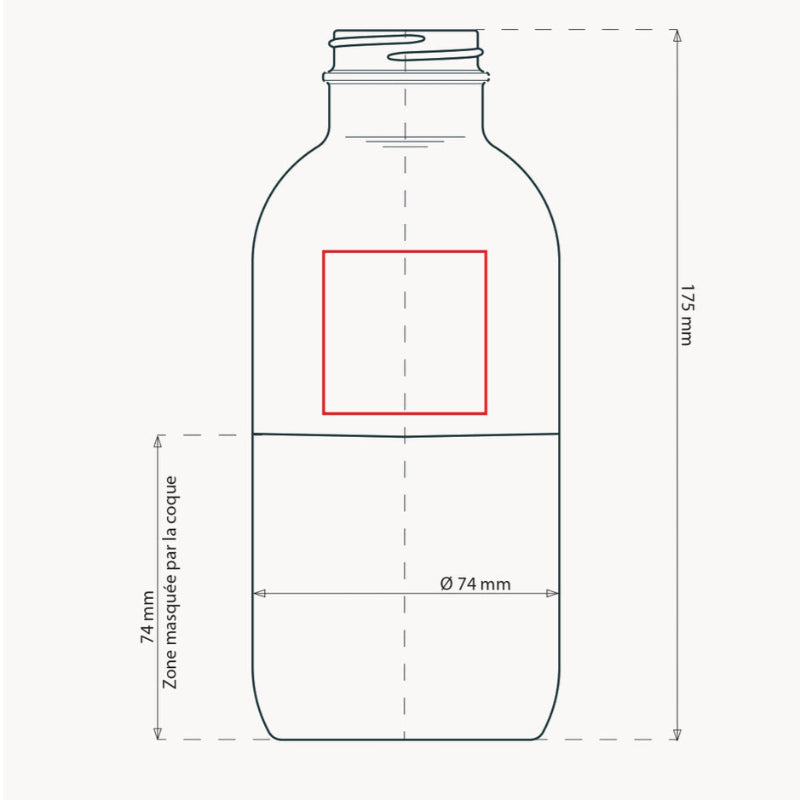 Zone d'impression corps gourde Gobi Indoor 50 cl Le Cadeau Français