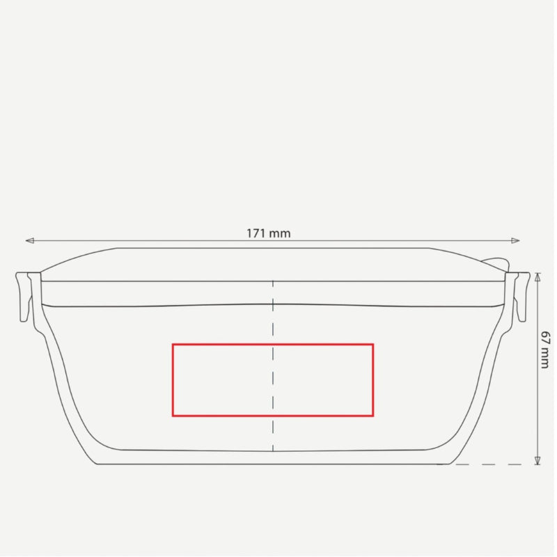 Zone de marquage tampographie lunchbox en verre Gobi Le Cadeau Français