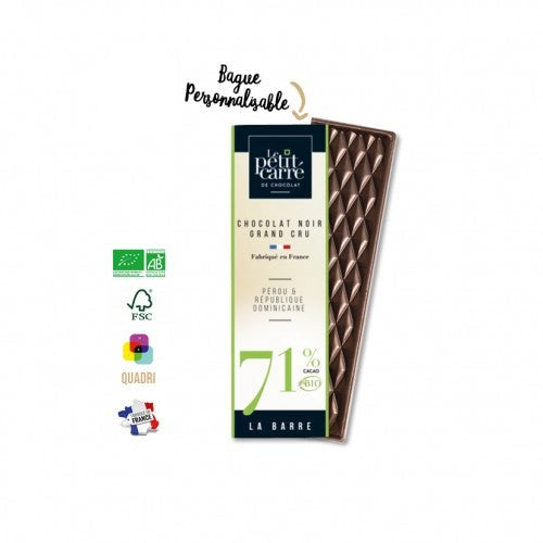 Barre de chocolat 10g personnalisée fabriqué en 🇫🇷