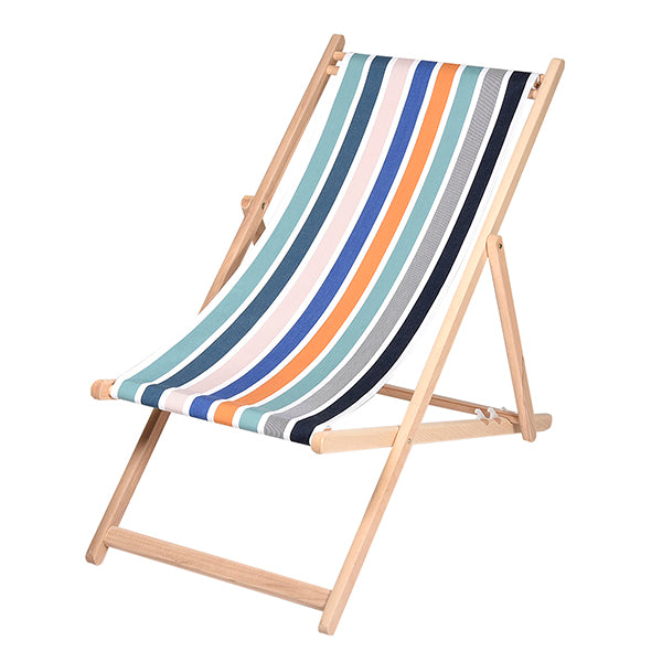 Transat "chilienne" avec structure en hêtre et toile basque Artiga® 🇫🇷