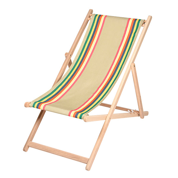 Transat "chilienne" avec structure en hêtre et toile basque Artiga® 🇫🇷
