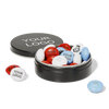 Boîte de M&M's ronde en métal 23g personnalisable - Le Cadeau Français