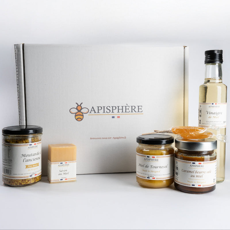 Coffret de produits de la ruche "Le Gourmand" Apisphère - Le Cadeau Français