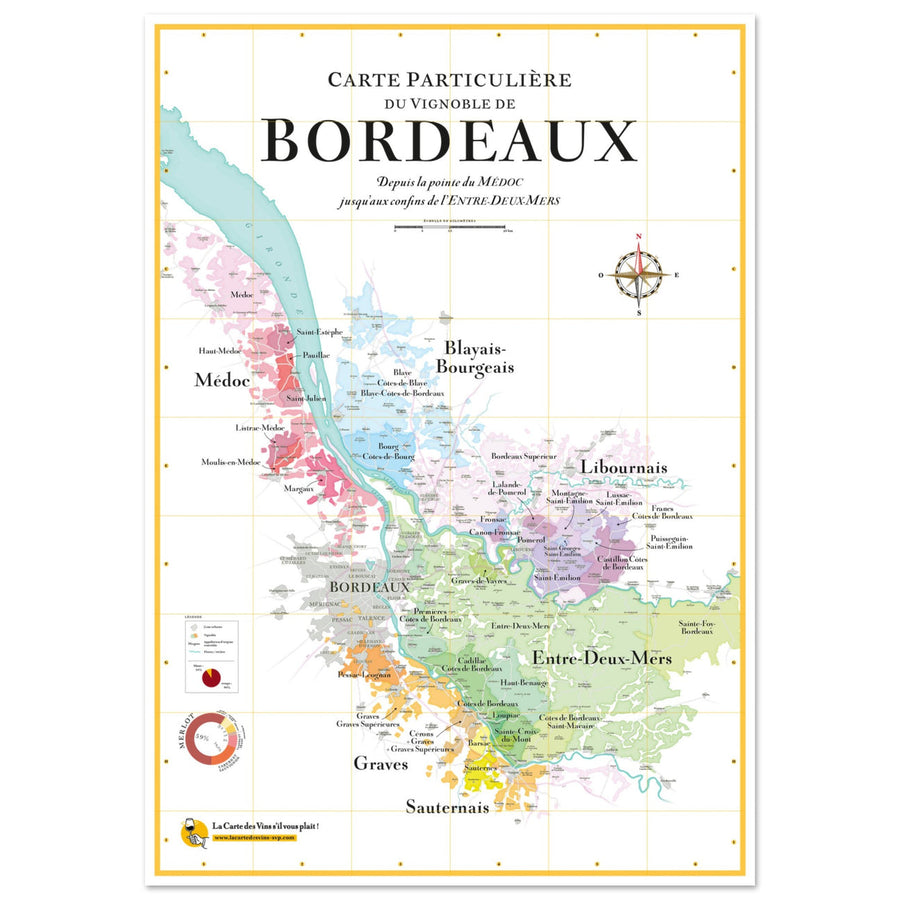 Carte des vignobles de France fabrication France 🇫🇷