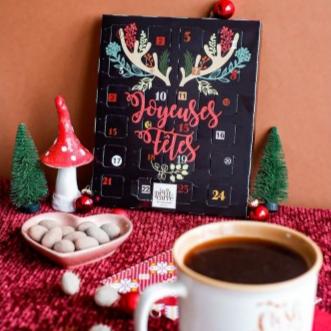 Calendrier de l'Avent 24 x amandes gianduja personnalisé Le Petit Carré de Chocolat®