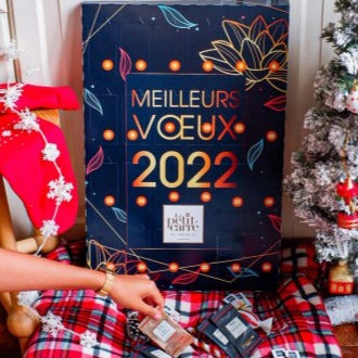 Calendrier de l'AVENT 24 x chocolat et thé Damman personnalisé Le Petit Carré de Chocolat® fabrication France 🇫🇷