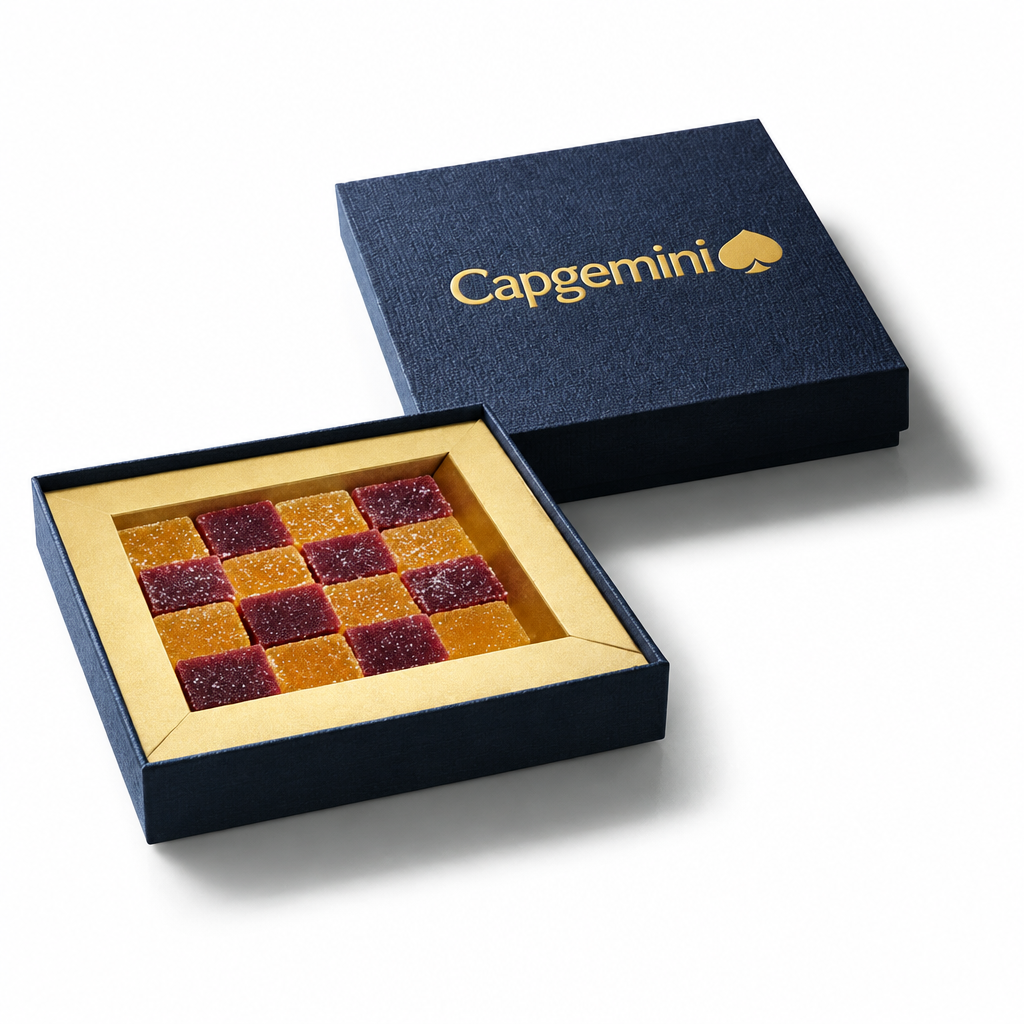 Coffret 16 pâtes de fruits Le Petit Carré Gourmand® personnalisé (dorure à chaud) 🇫🇷