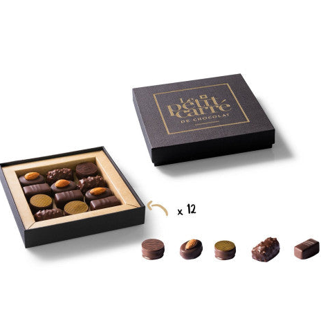 Coffret "Douceur" 12 chocolats personnalisable avec logo - Le Cadeau Français