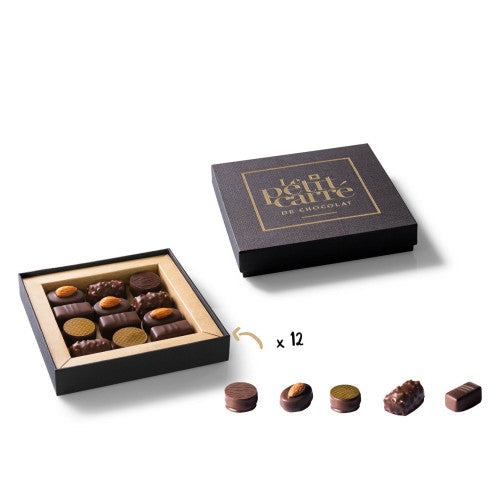 Coffret "Douceur" 12 chocolats Le Petit Carré de Chocolat® personnalisable fabrication France 🇫🇷
