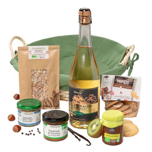 Coffret gourmand CORBEILLE BIO 🇫🇷 - Le Cadeau Français
