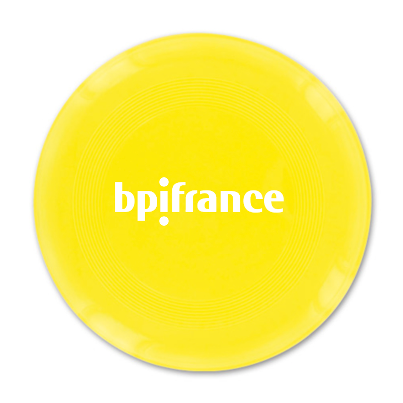 Frisbee  en plastique Made in France personnalisé logo BPI - Le Cadeau Français