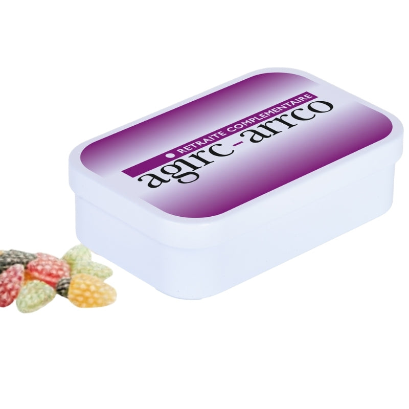 Pastilles aux fruits en boîte métal - personnalisable 🇫🇷