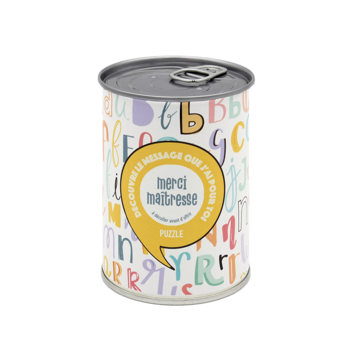 Puzzle 54 pièces personnalisé en pot métal fabrication France 🇫🇷