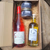 Coffret apéro Vin rosé 75 cl+ Huile d'olive + Terrines artisanales Château des Coccinelles® 🇫🇷