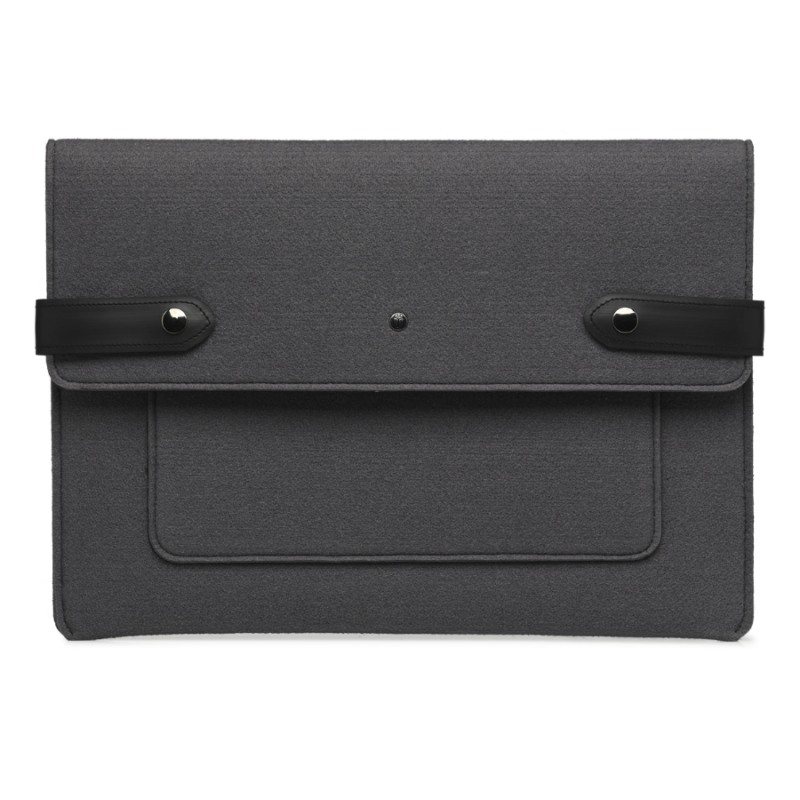 pochette d'ordinateur en feutrine  NOIRE Made in France personnalisable
