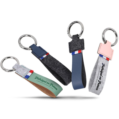 Porte-clés WiWi en cuir et/ou feutre recyclé♻️ personnalisable fabrication France fabrication France 🇫🇷