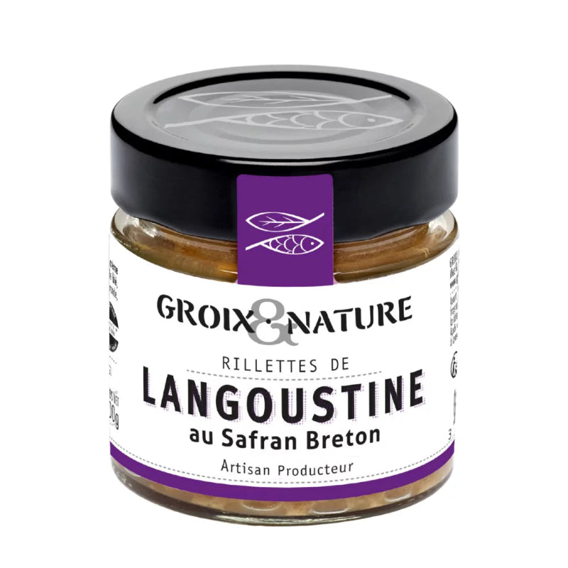 Rillettes de Langoustine au Safran Breton - pot 100 g Groix et Nature