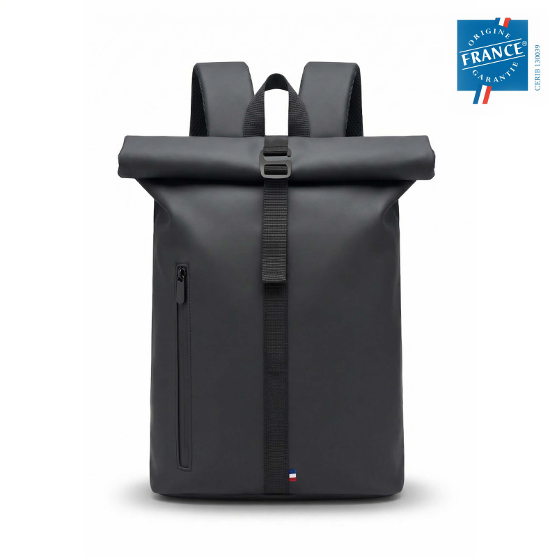 Sac à dos rolltop en PU recyclé ♻️ "L’Horizon" personnalisable 🇫🇷 - Le Cadeau Français