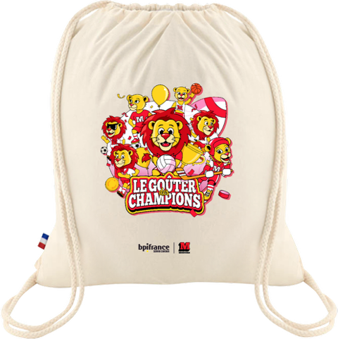 sac à dos en coton avec bretelles coulissantes Made in France personnalisable - Le Cadeau Français