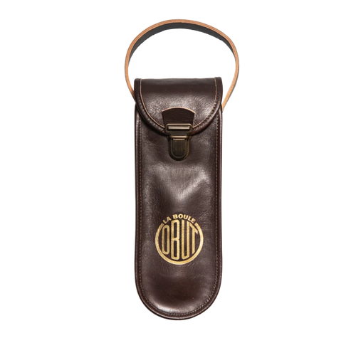 Sacoche en cuir vintage marron pour pétanque OBUT® fabrication France 🇫🇷