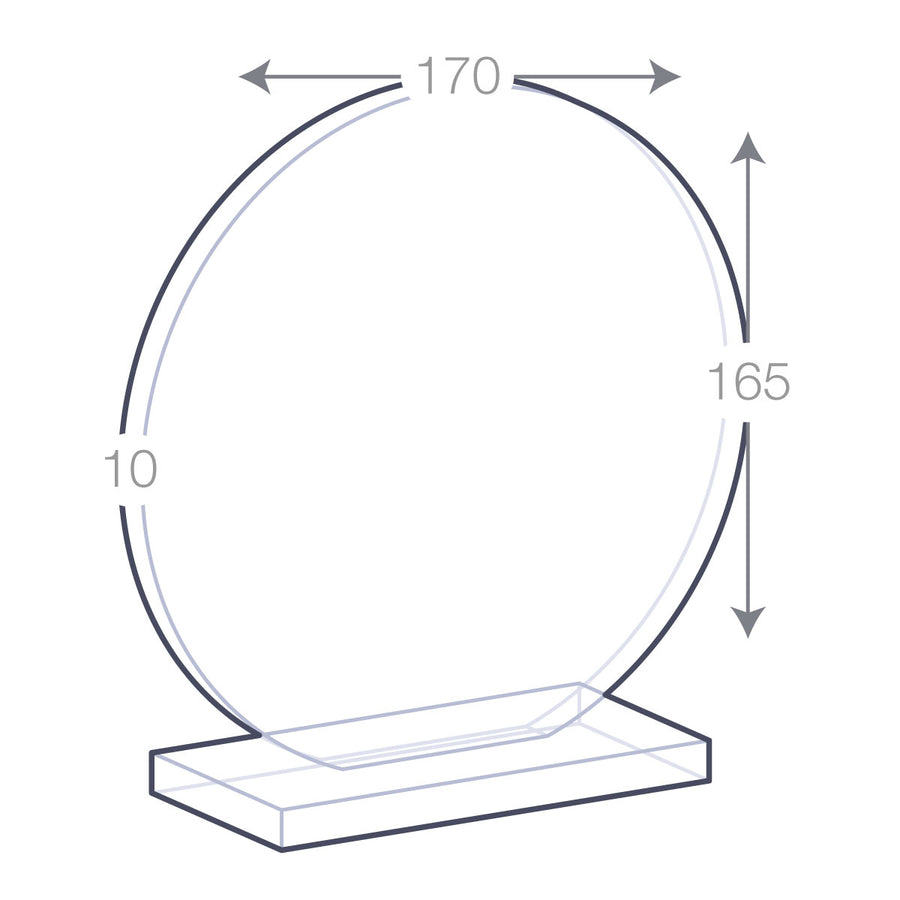 Trophée en verre rond 17 cm sur socle personnalisable 🇫🇷 - Le Cadeau Français
