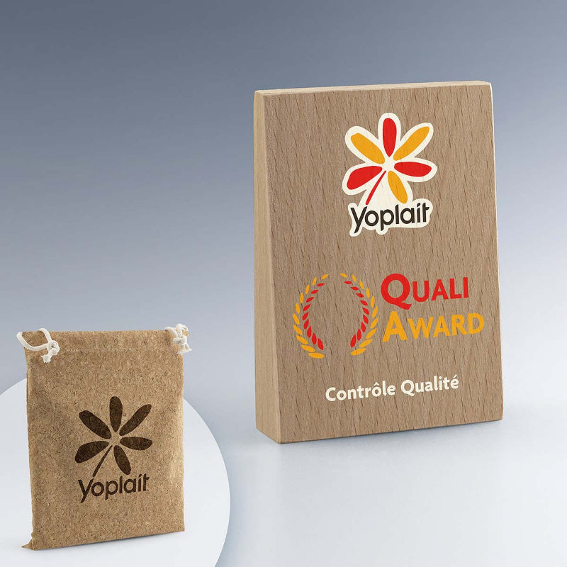 Trophée trapèze en bois 9 cm personnalisable 🇫🇷 - Le Cadeau Français