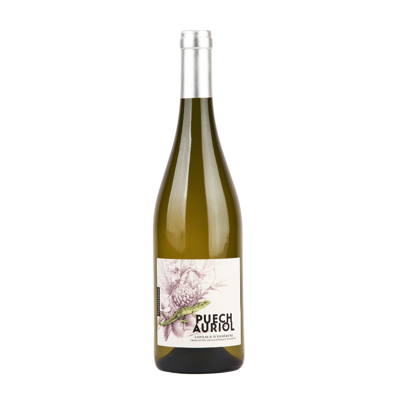 Vin blanc 80% Chardonnay VILA VOLTAIRE, PUECH AURIOL BLANC Coteaux d'Ensérune IGP • 2023 🇫🇷