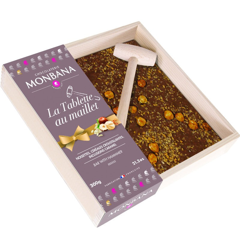 Tablette de chocolat avec maillet