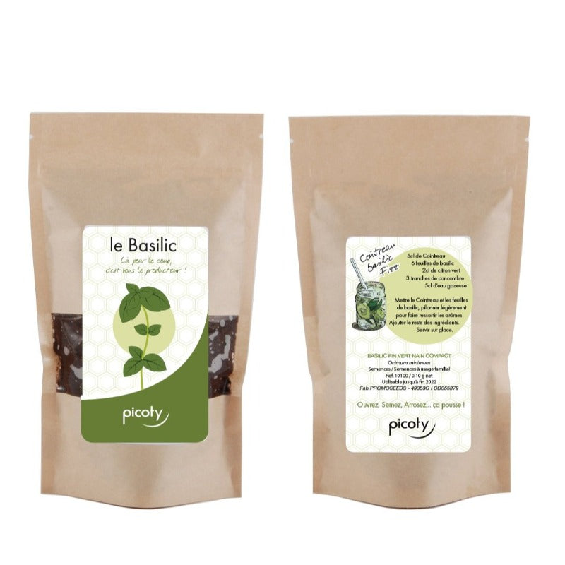 Sachet personnalisé garni de terre et graines - Kit de plantation