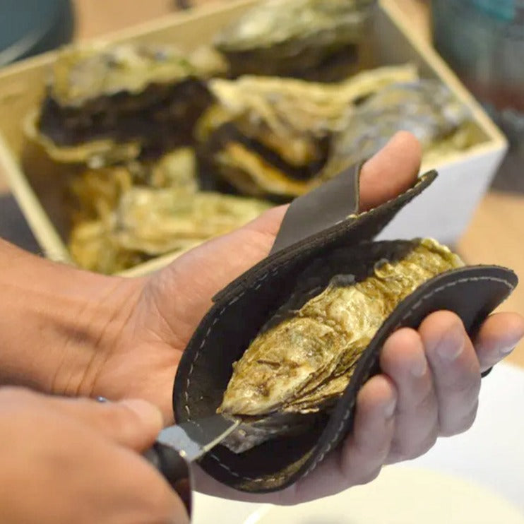 Coffret huîtrier gant et couteau Sillage Maroquinerie®