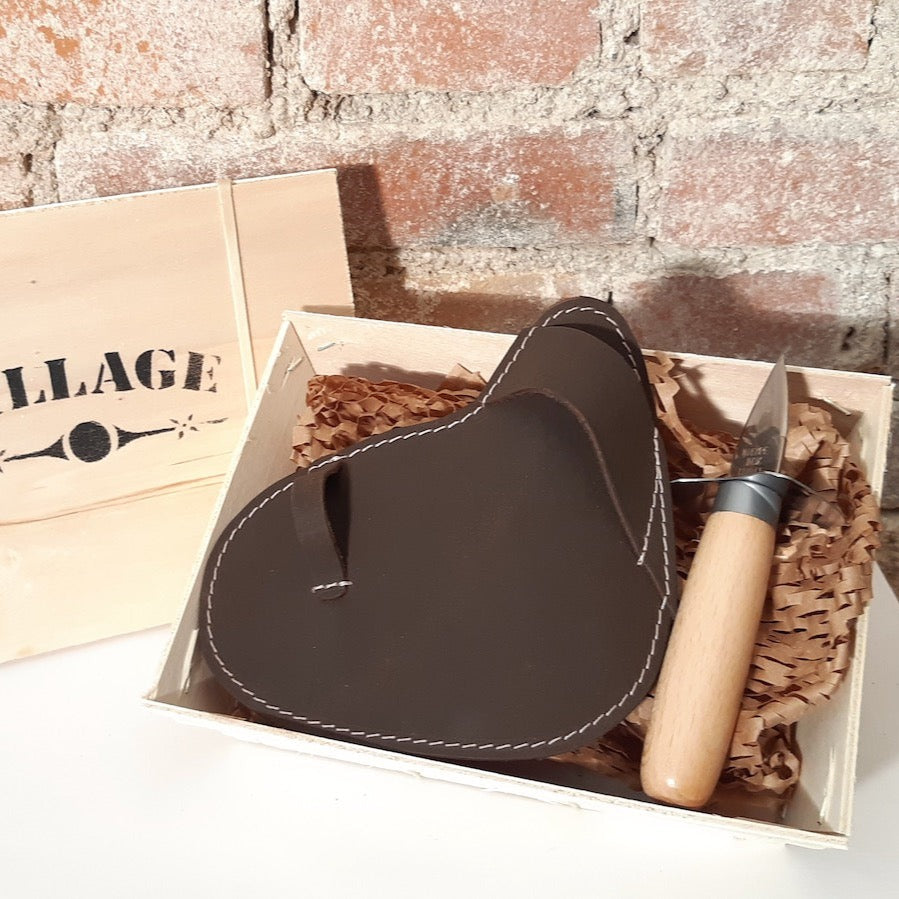 Coffret huîtrier gant et couteau Sillage Maroquinerie®