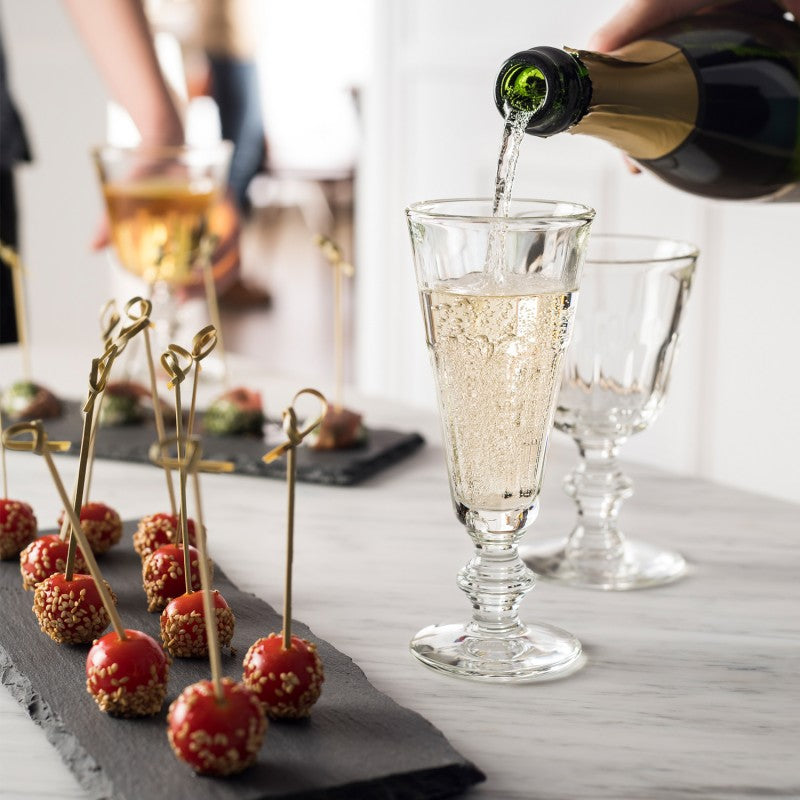 Flûte à champagne en verre La Rochère®
