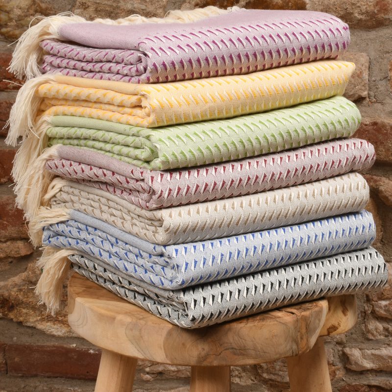 Fouta éponge en coton 90 cm x 190 cm personnalisable fabrication France 🇫🇷