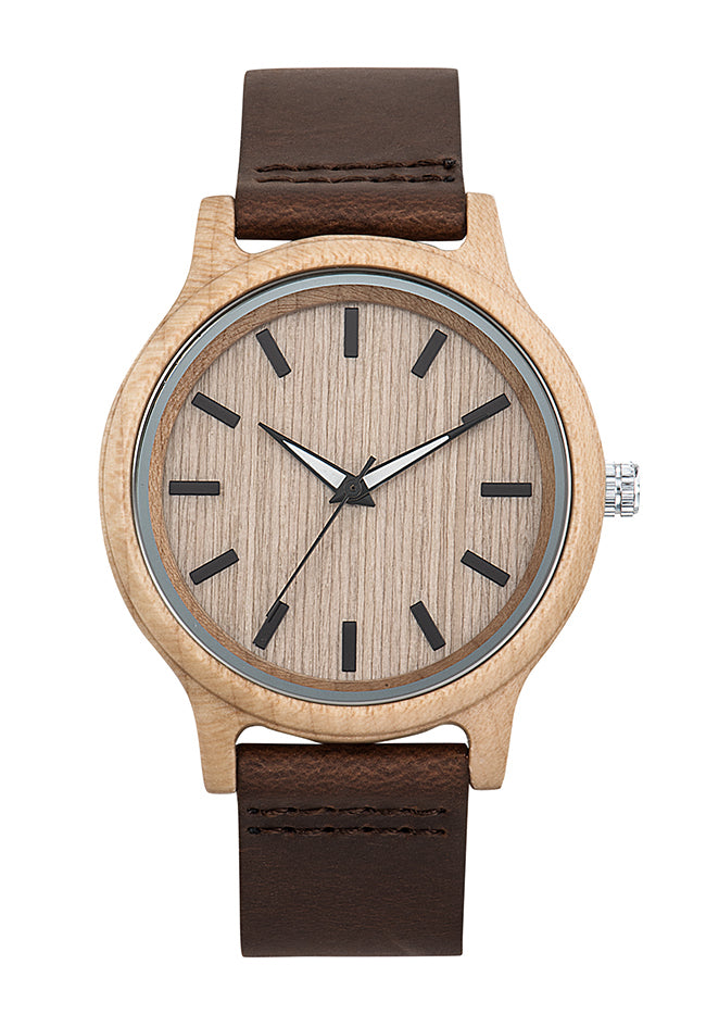 Montre publicitaire en bois personnalisée