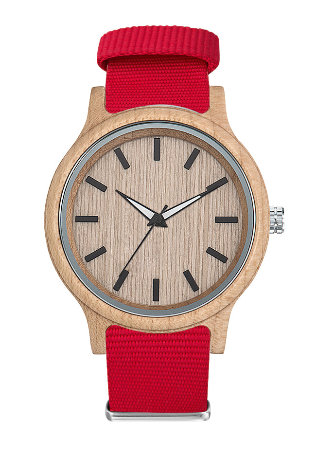Montre publicitaire en bois personnalisée