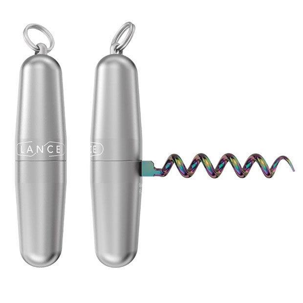 Tire-bouchon de poche avec anneau porte-clés Lance Design®