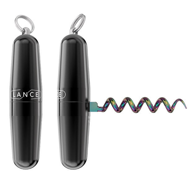 Tire-bouchon de poche avec anneau porte-clés Lance Design®