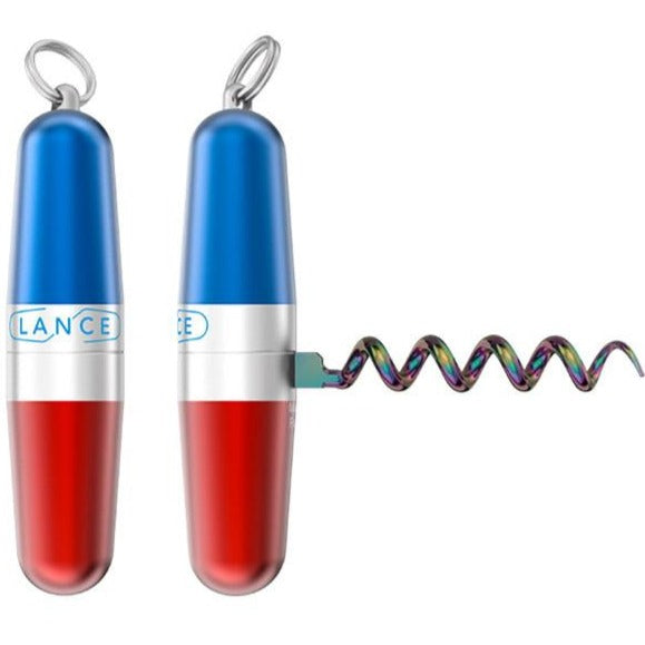 Tire-bouchon de poche avec anneau porte-clés Lance Design®