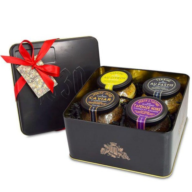 Coffret apéritif en Provence boîte métal
