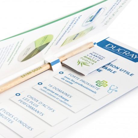 Crayon drapeau avec graines dans carte grand modèle personnalisé