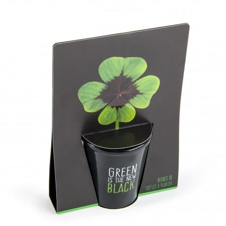 Kit de plantation black - Trèfle 4 feuilles personnalisé