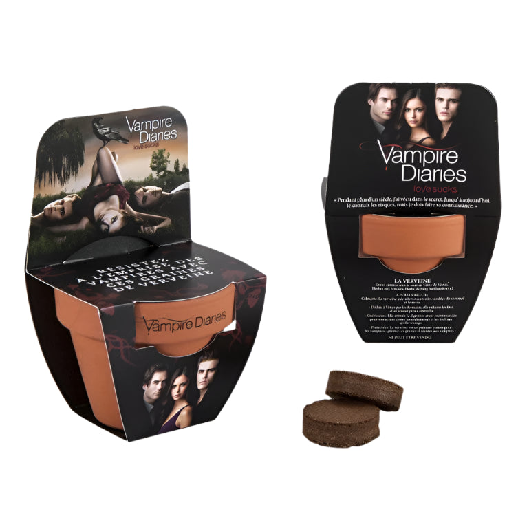 Kit de plantation terre cuite 70 mm avec graines à faire pousser modèle avec fronton personnalisé